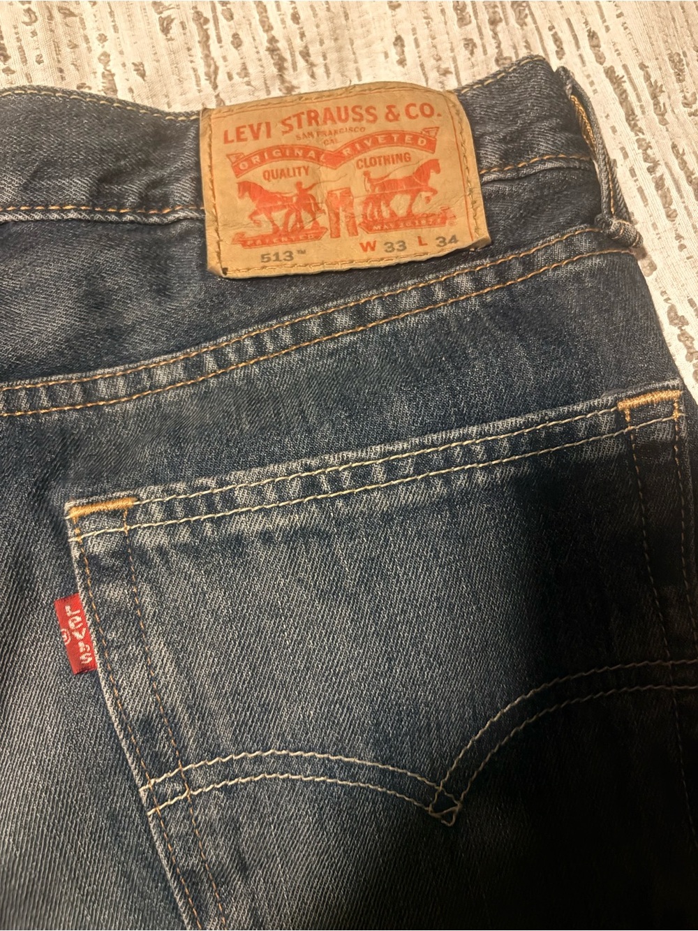 Levi's Men's 513 Slim Straight Jeans Dark Wash 33x34